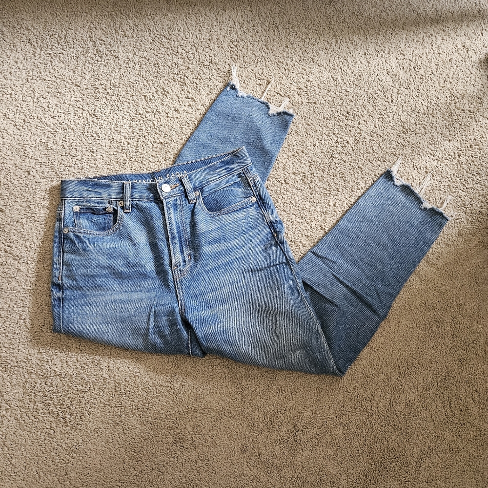 American Eagle Blue Mom Jeans (size 2XS)